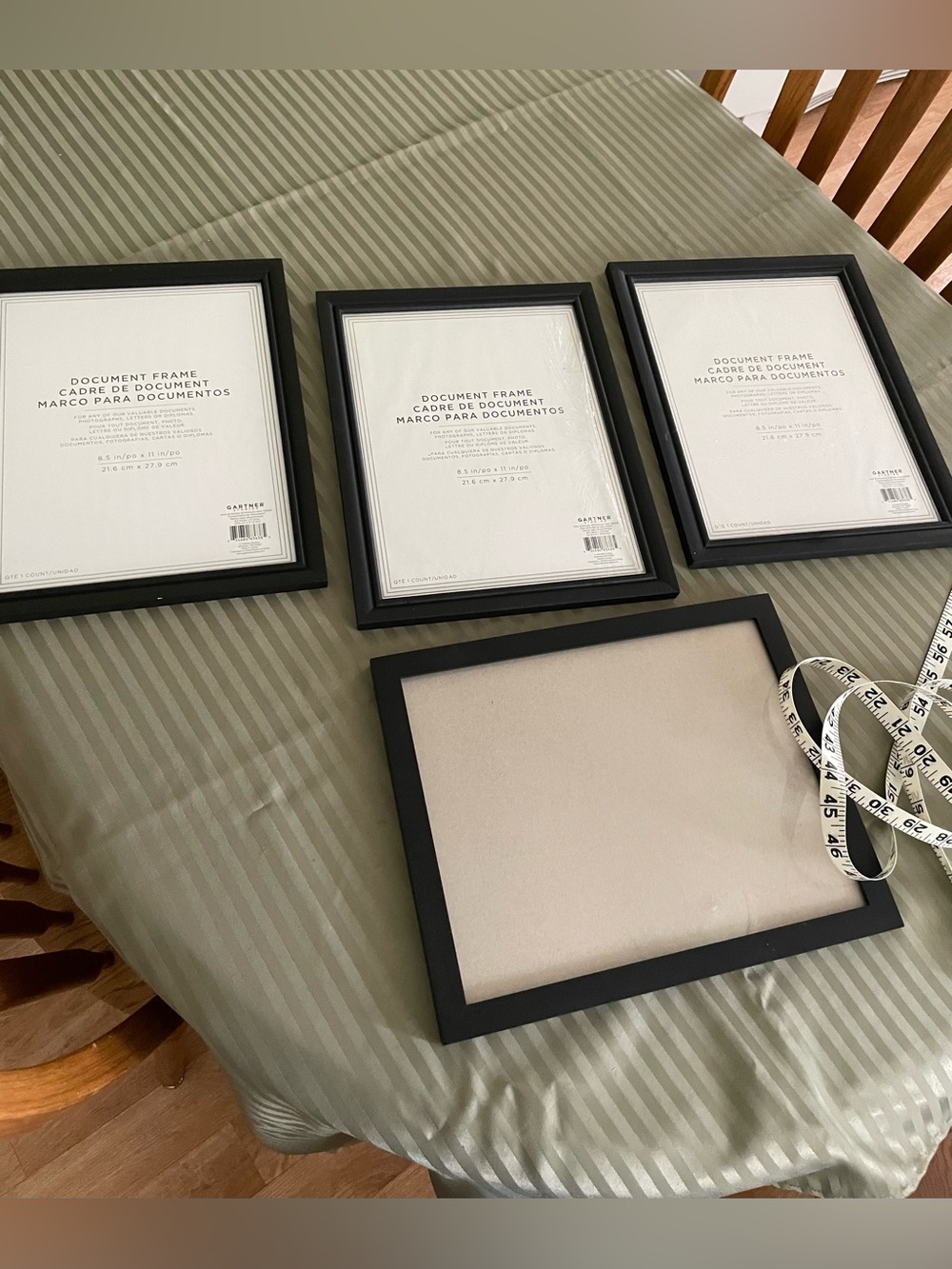 Black Document Photo Frame - Set of 4 Unbranded